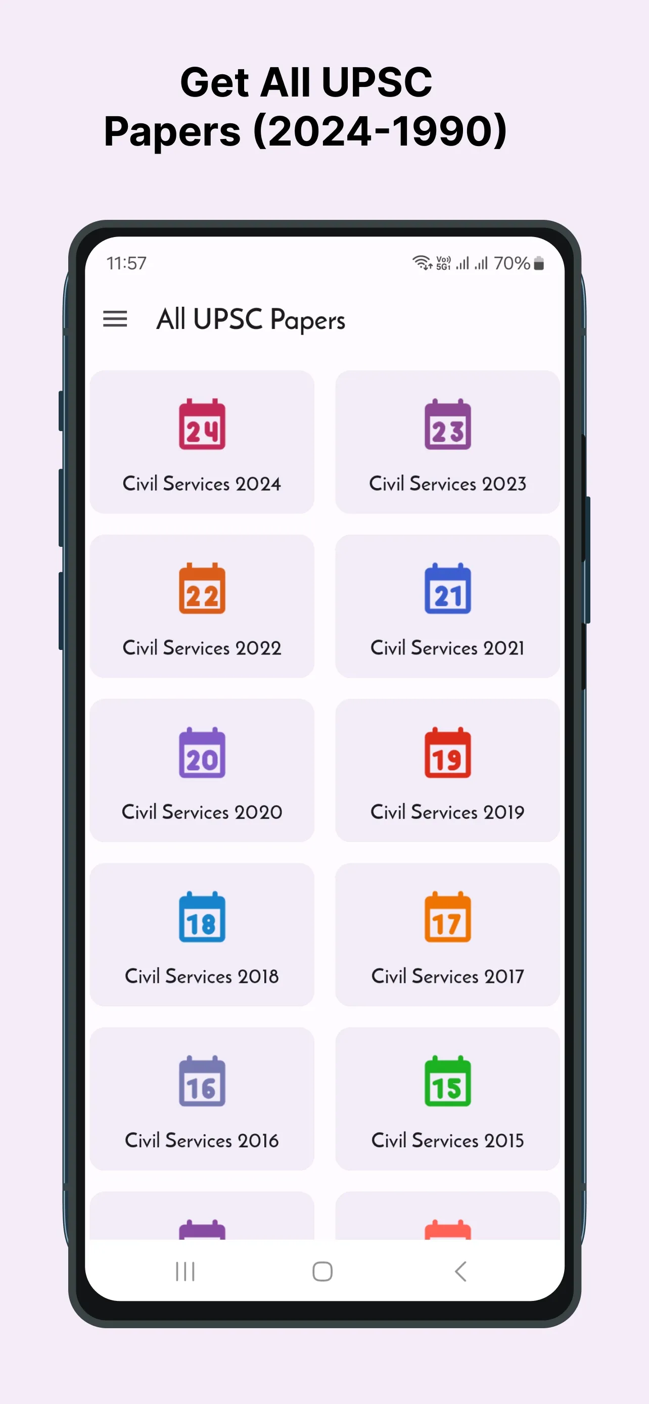 All UPSC Papers Prelims & Main | Indus Appstore | Screenshot