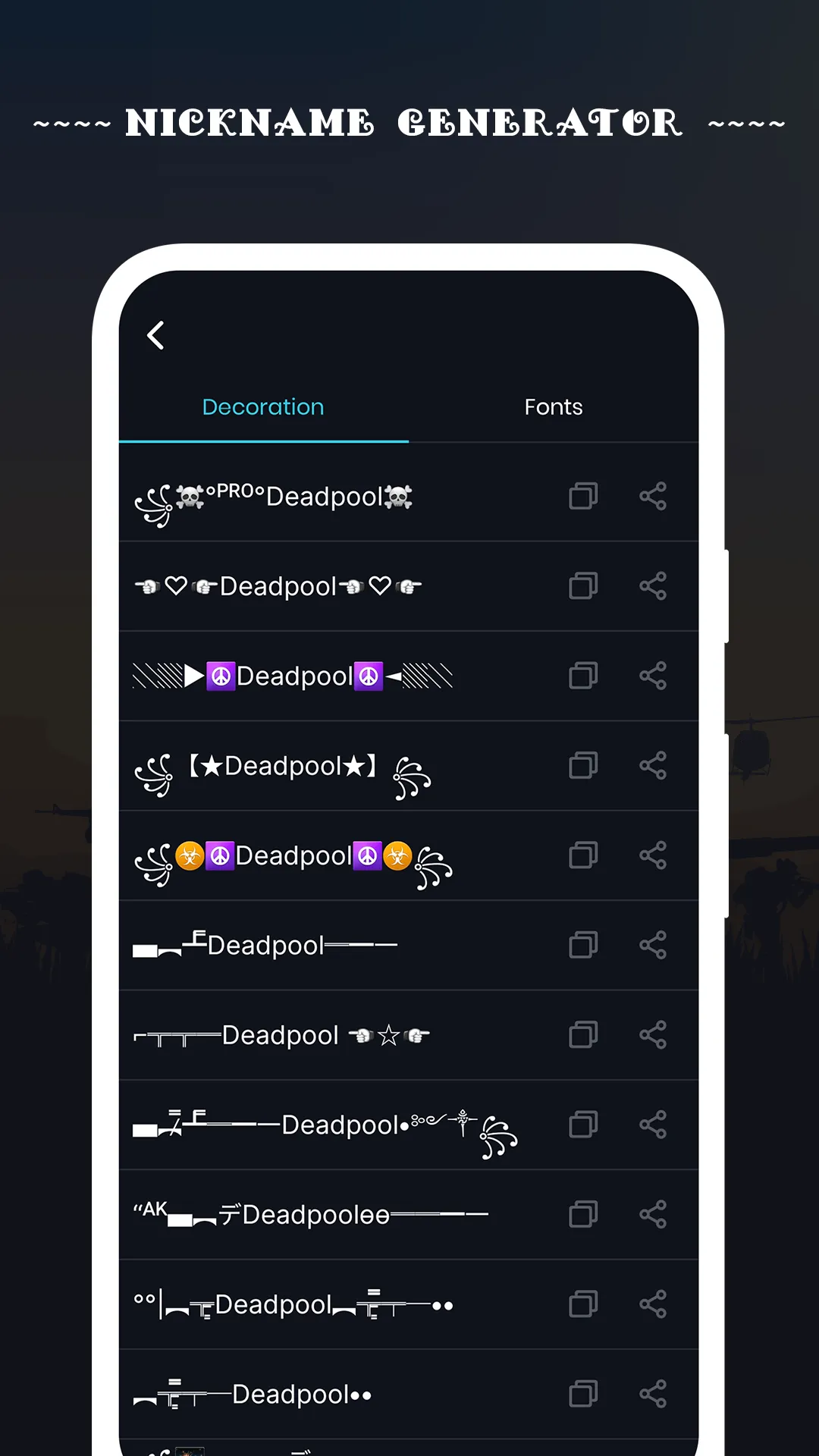 Nickname Generator: Font Style | Indus Appstore | Screenshot