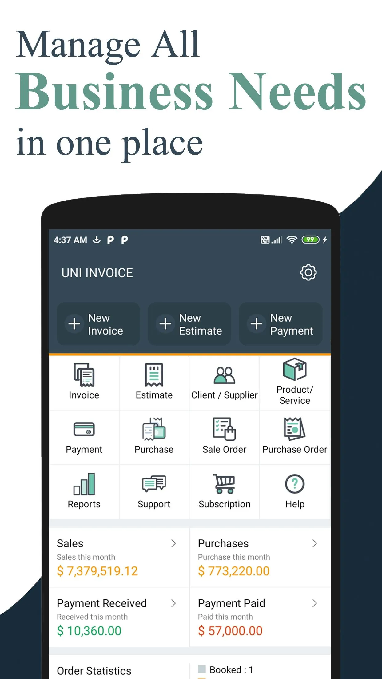 Uni Invoice Manager & Billing | Indus Appstore | Screenshot