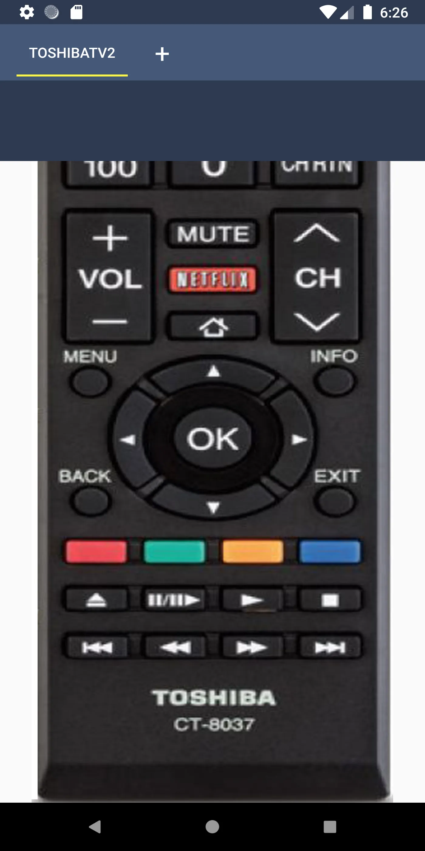 Toshiba TV Remote Control | Indus Appstore | Screenshot