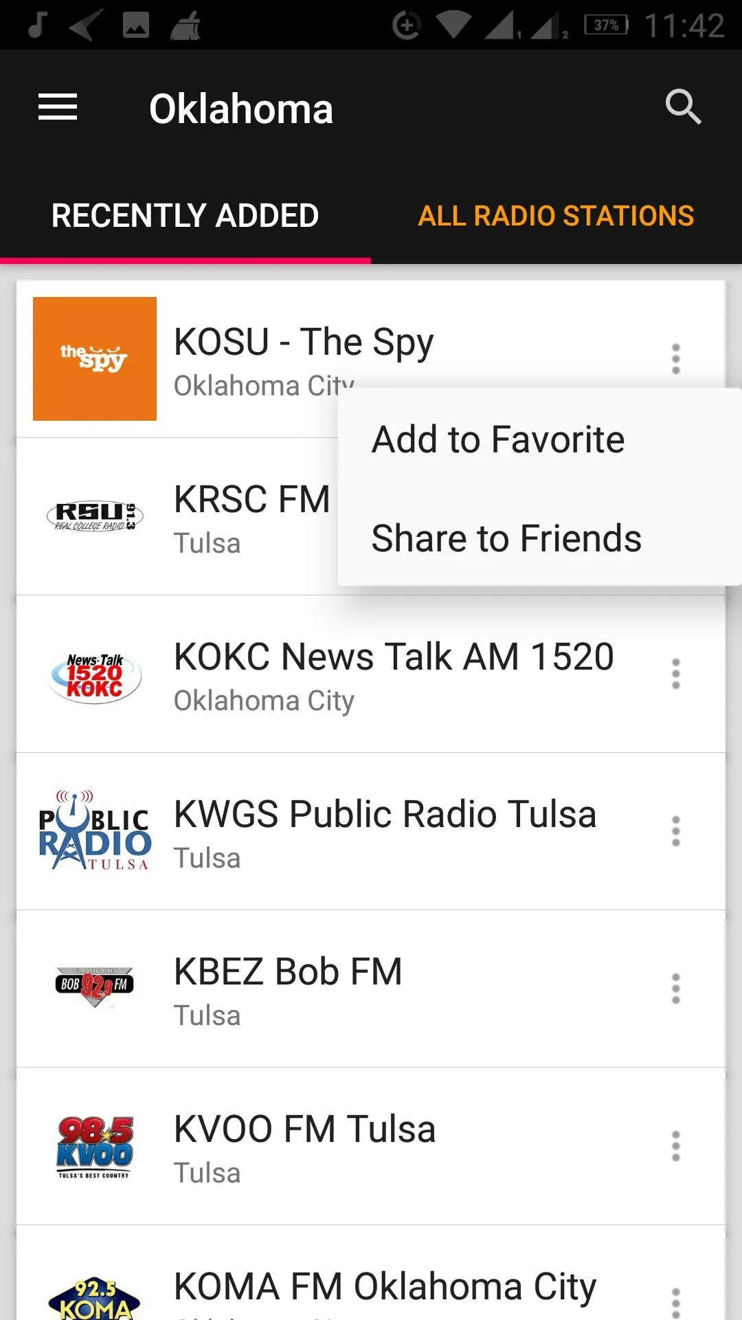 Oklahoma Radio Stations - USA | Indus Appstore | Screenshot