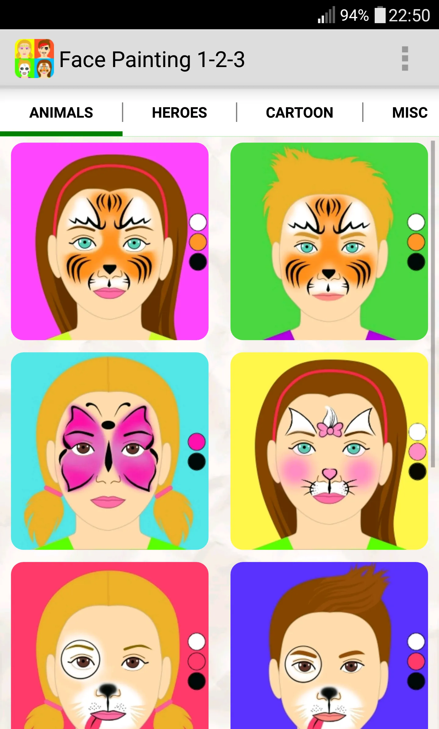 Face Painting 1-2-3 | Indus Appstore | Screenshot