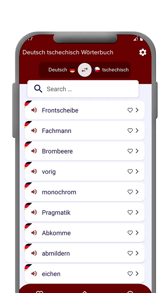 Deutsch-tschechisch Wörterbuch | Indus Appstore | Screenshot