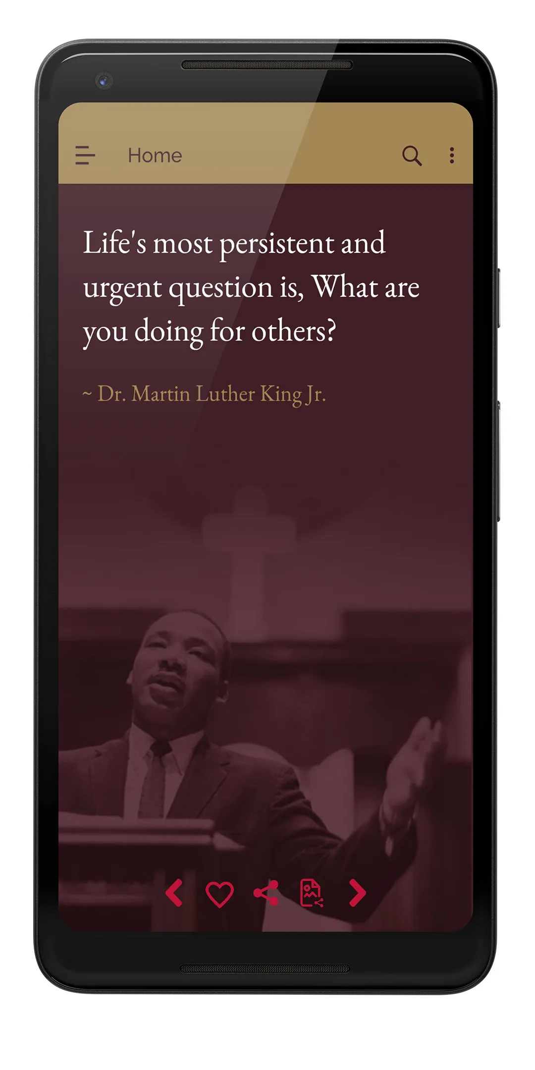 Martin Luther King Quotes - In | Indus Appstore | Screenshot