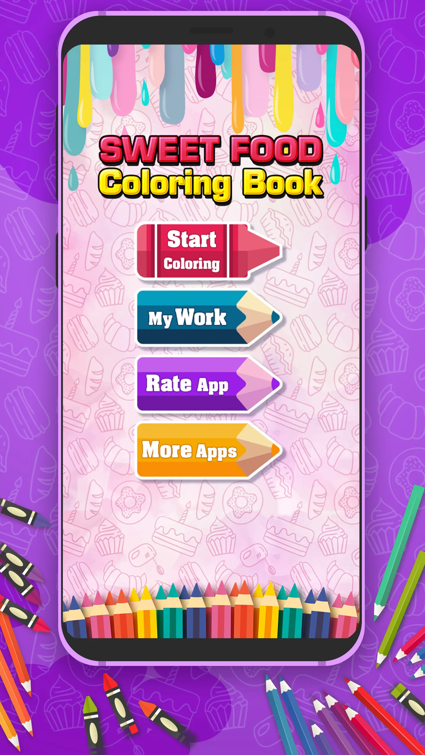 Cute Sweet Food Coloring Book | Indus Appstore | Screenshot