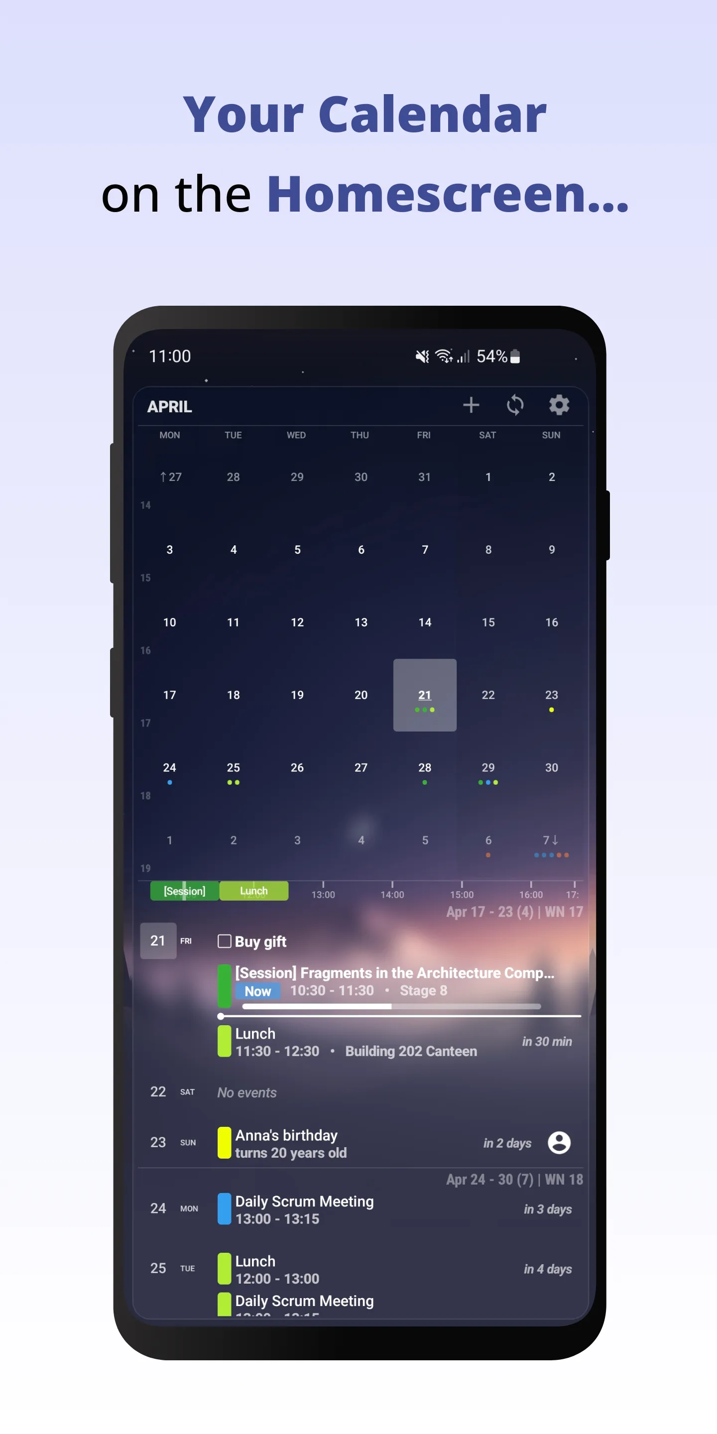 Your Calendar Widget | Indus Appstore | Screenshot