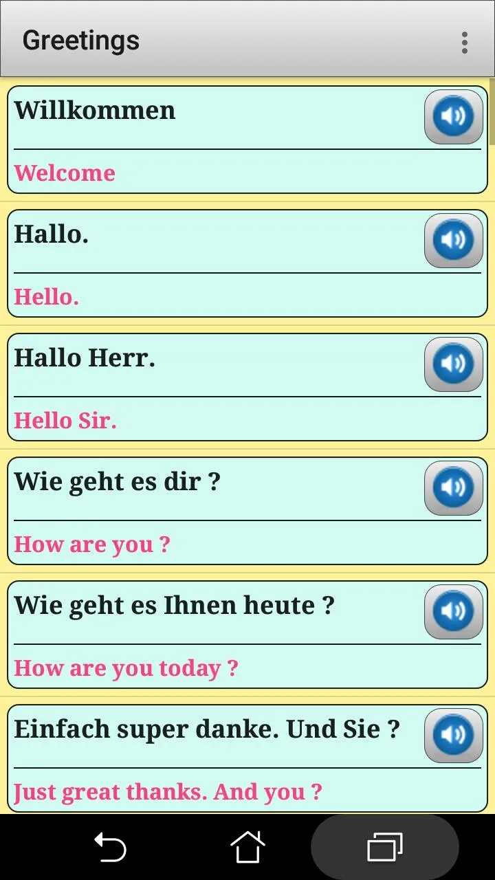 German phrasebook and phrases  | Indus Appstore | Screenshot