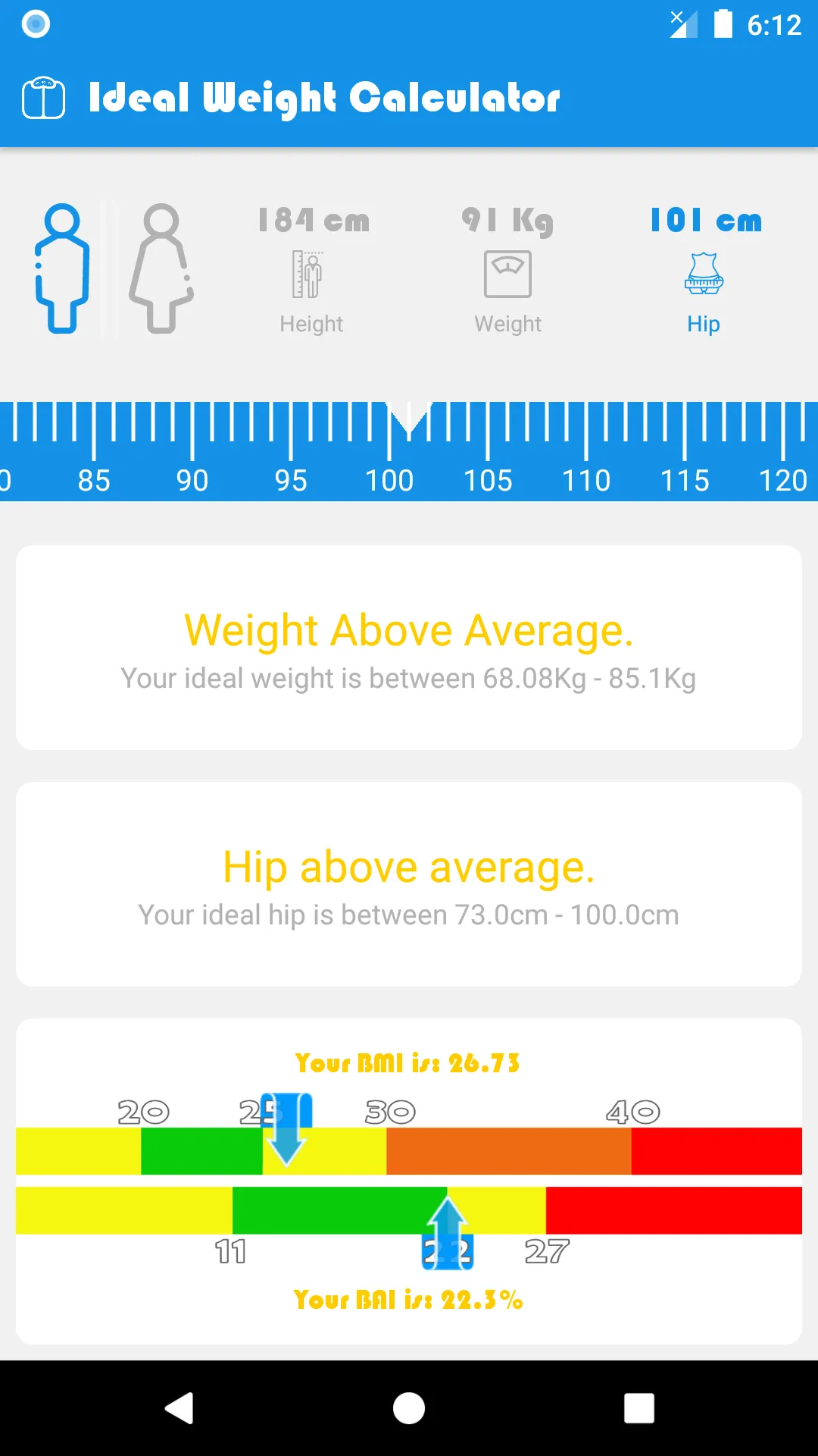 Calculator  BMI and BAI | Indus Appstore | Screenshot