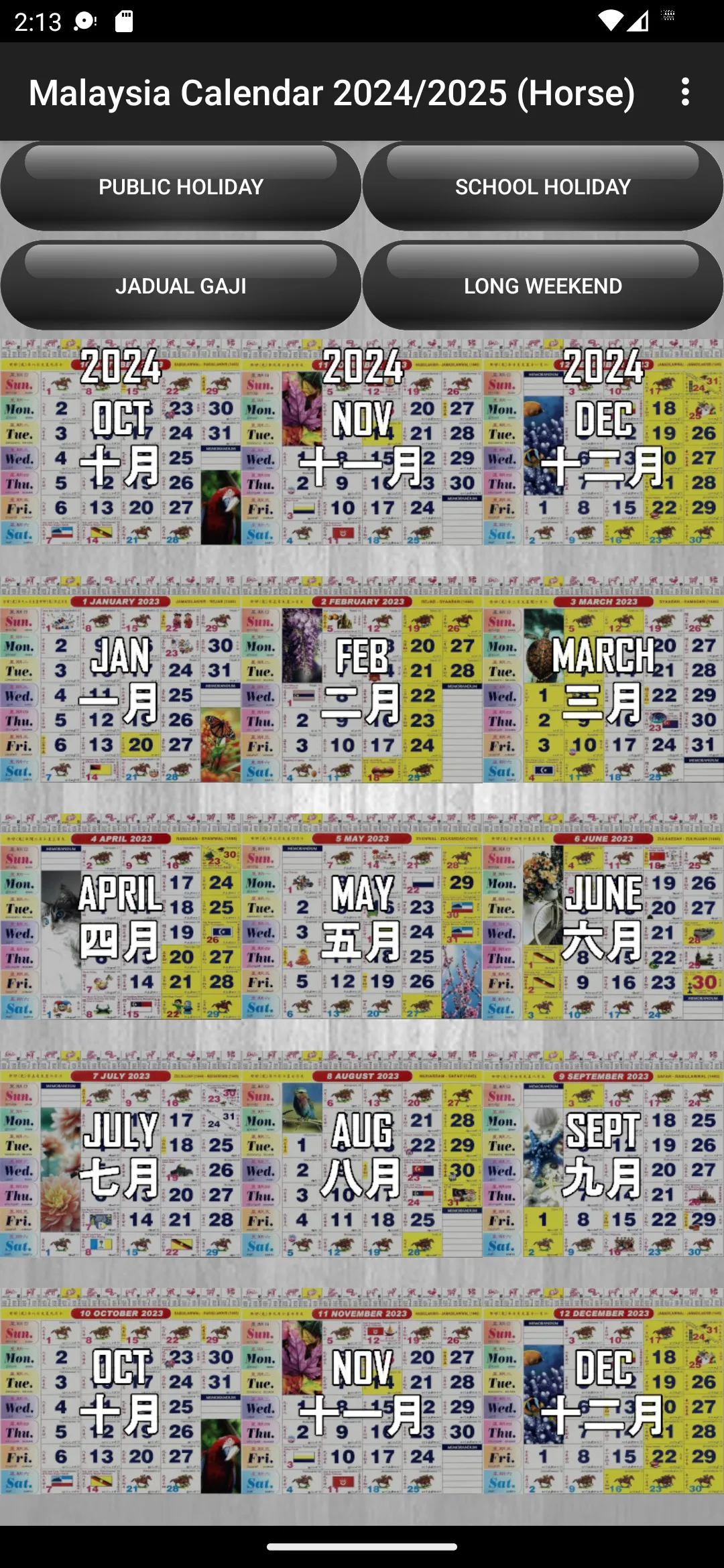 Malaysia Calendar 2025 (Horse) | Indus Appstore | Screenshot