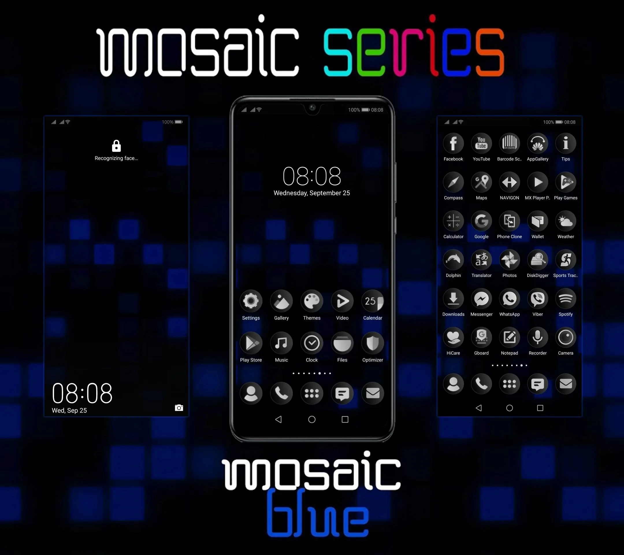 [EMUI 9.1]Mosaic Blue Theme | Indus Appstore | Screenshot