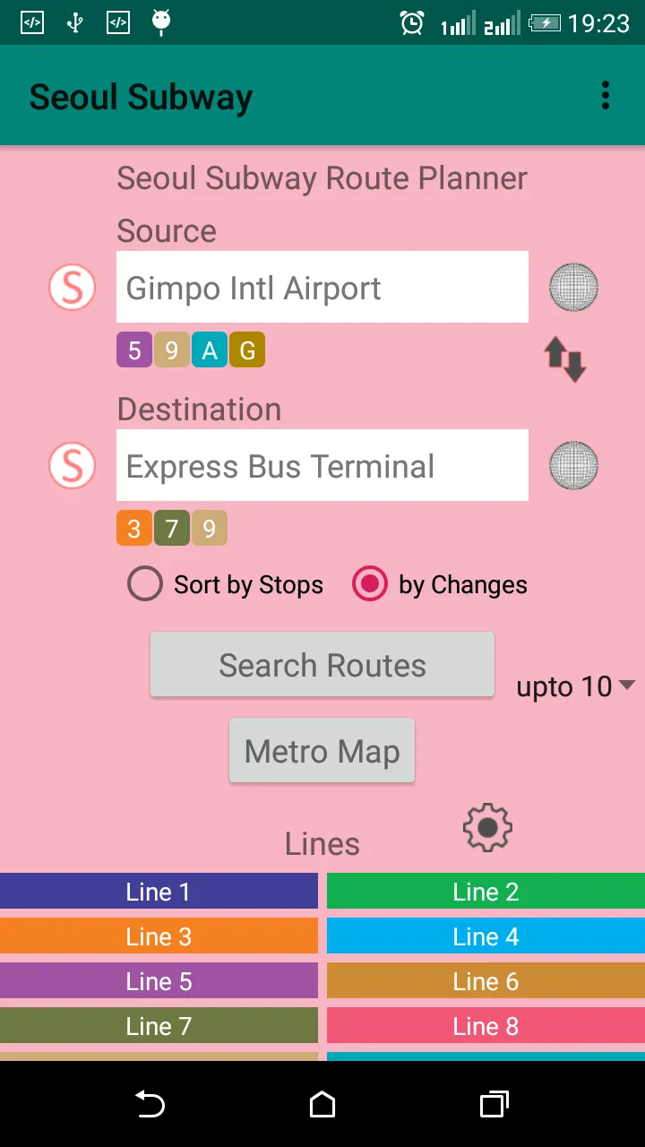 Seoul Subway Route Planner | Indus Appstore | Screenshot