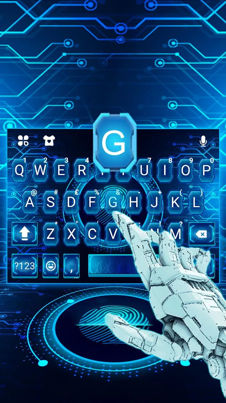 Tech Fingerprint Keyboard Them | Indus Appstore | Screenshot