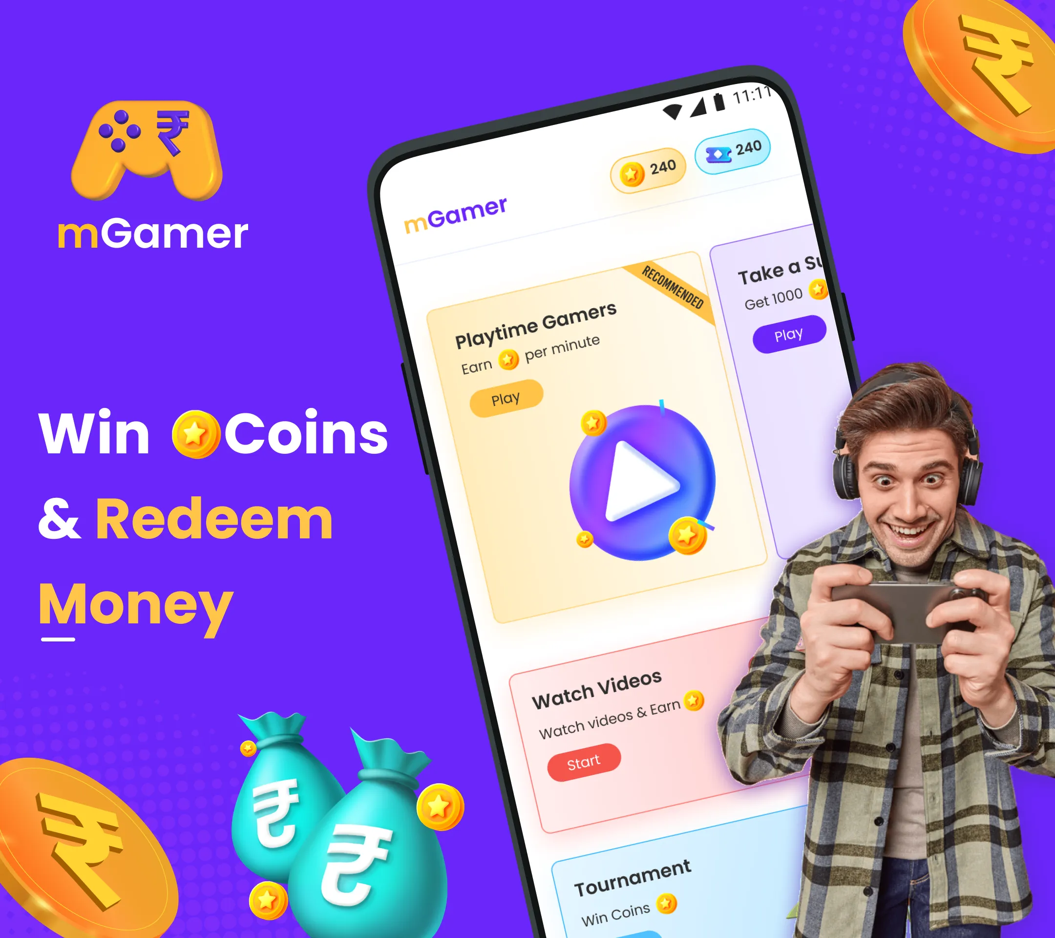 mGamer – Earn Money, Gift Card | Indus Appstore | Screenshot