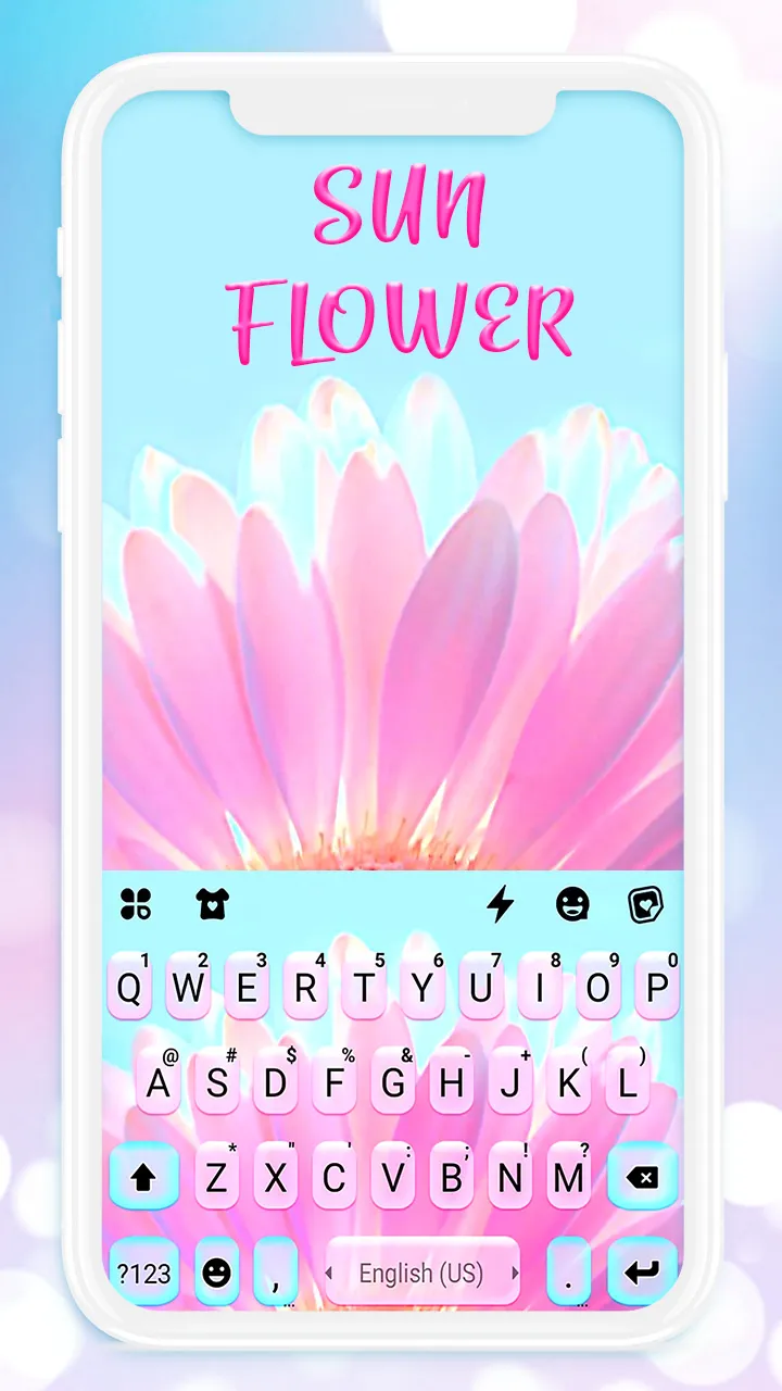 Pink Pedals Keyboard Theme | Indus Appstore | Screenshot