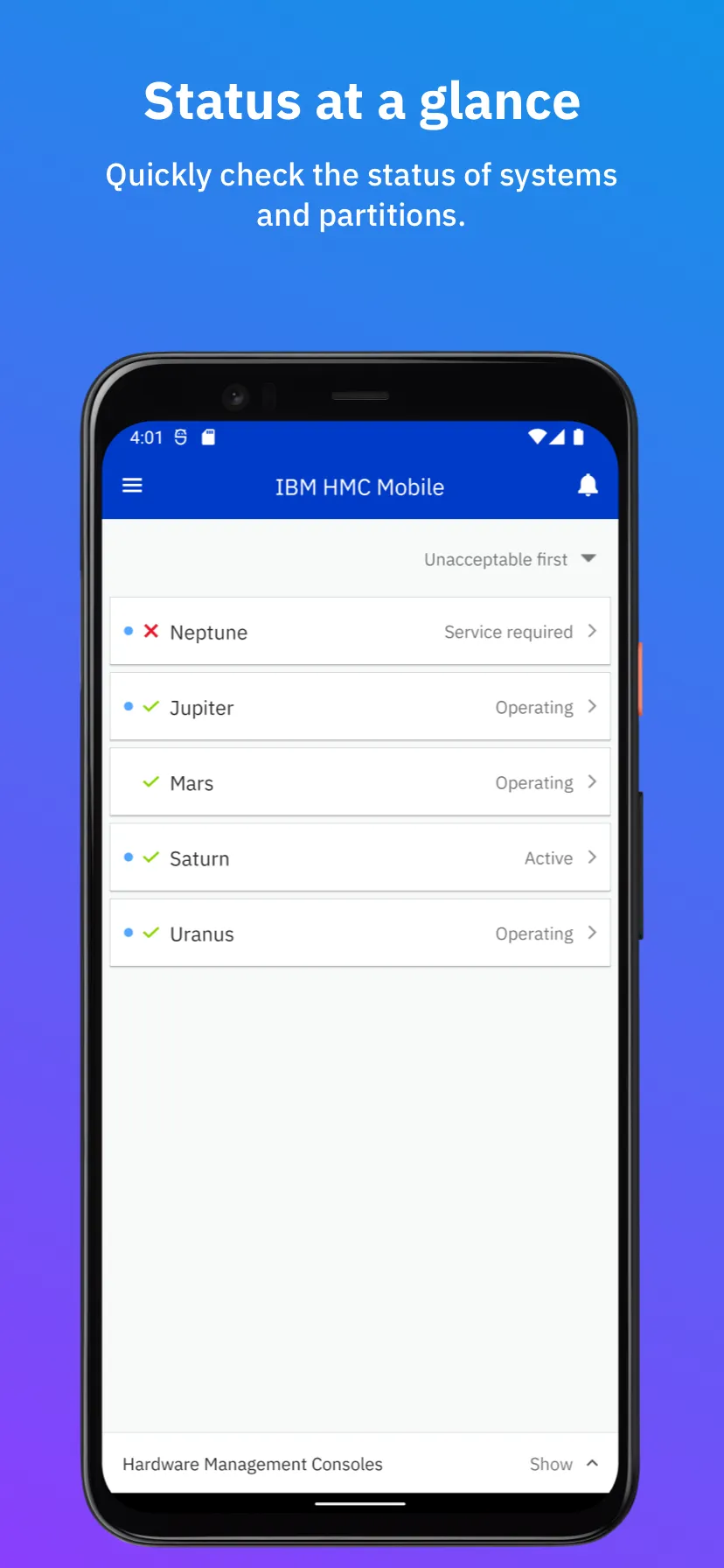 IBM HMC Mobile | Indus Appstore | Screenshot