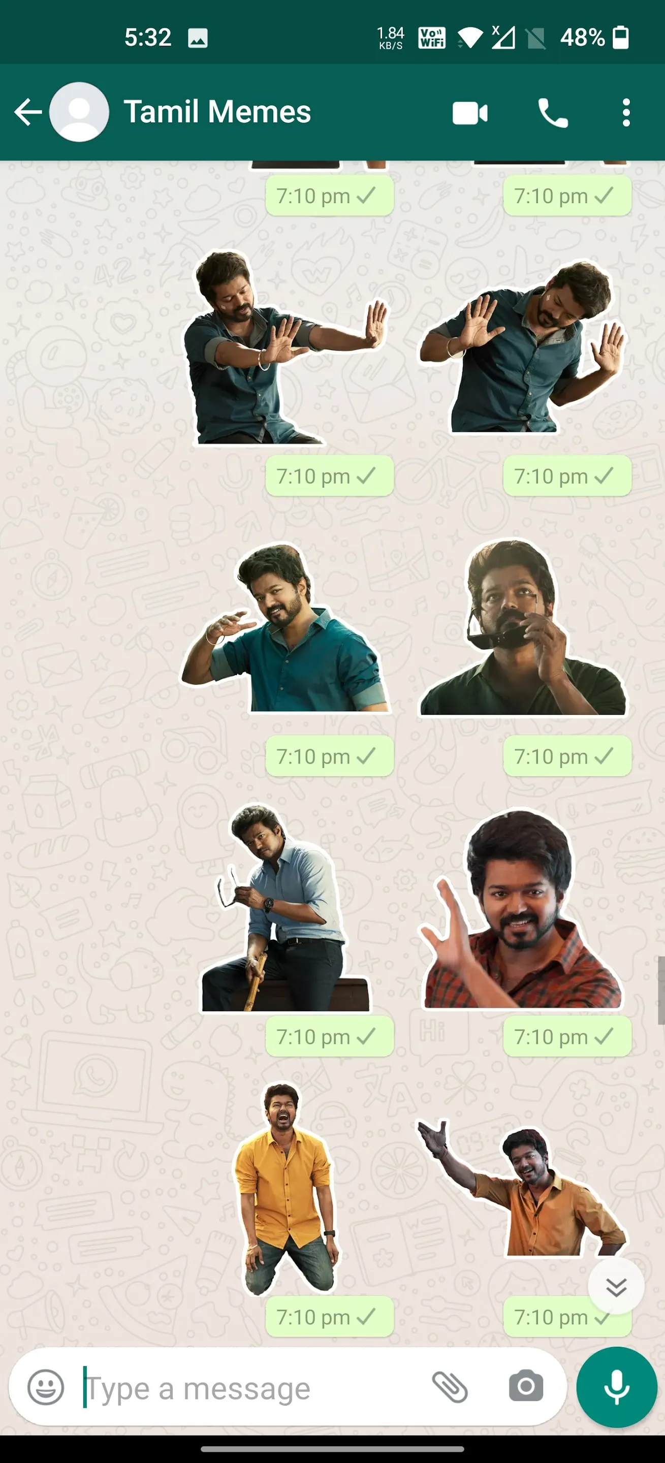 Vijay's Master Stickers | Indus Appstore | Screenshot