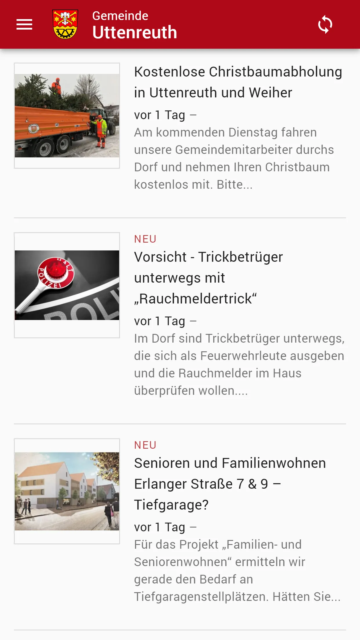 Uttenreuth App | Indus Appstore | Screenshot