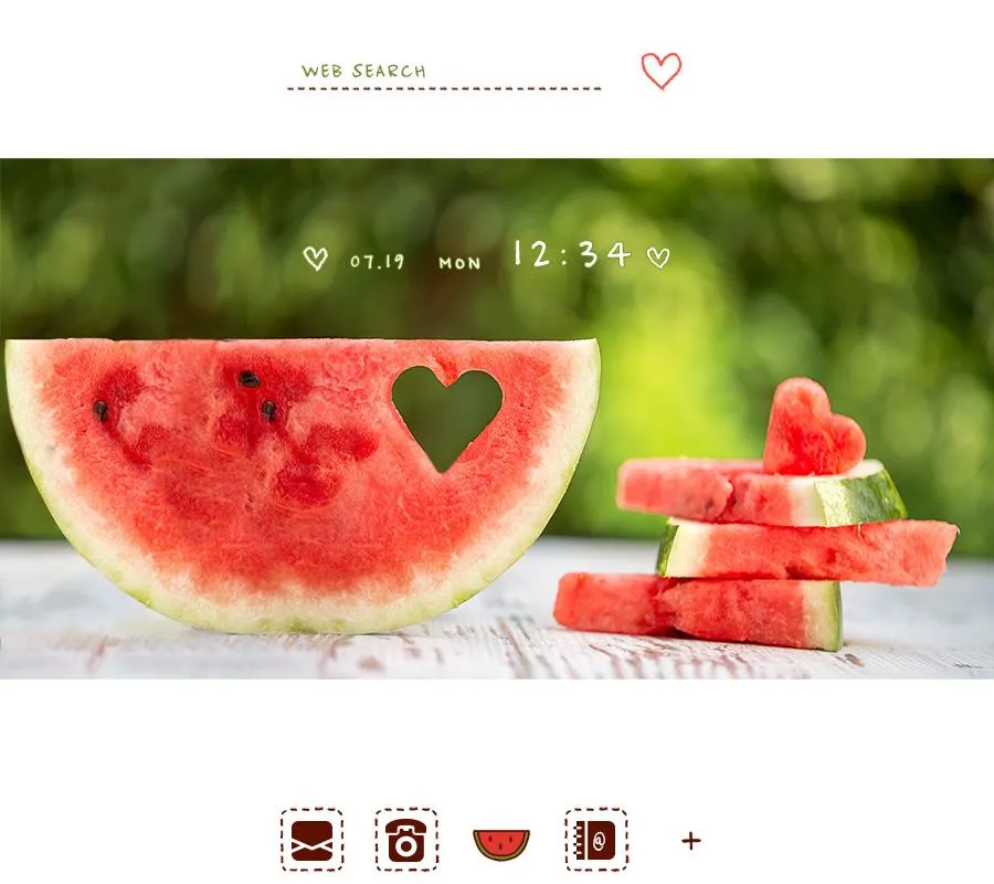 Watermelon Heart Theme | Indus Appstore | Screenshot