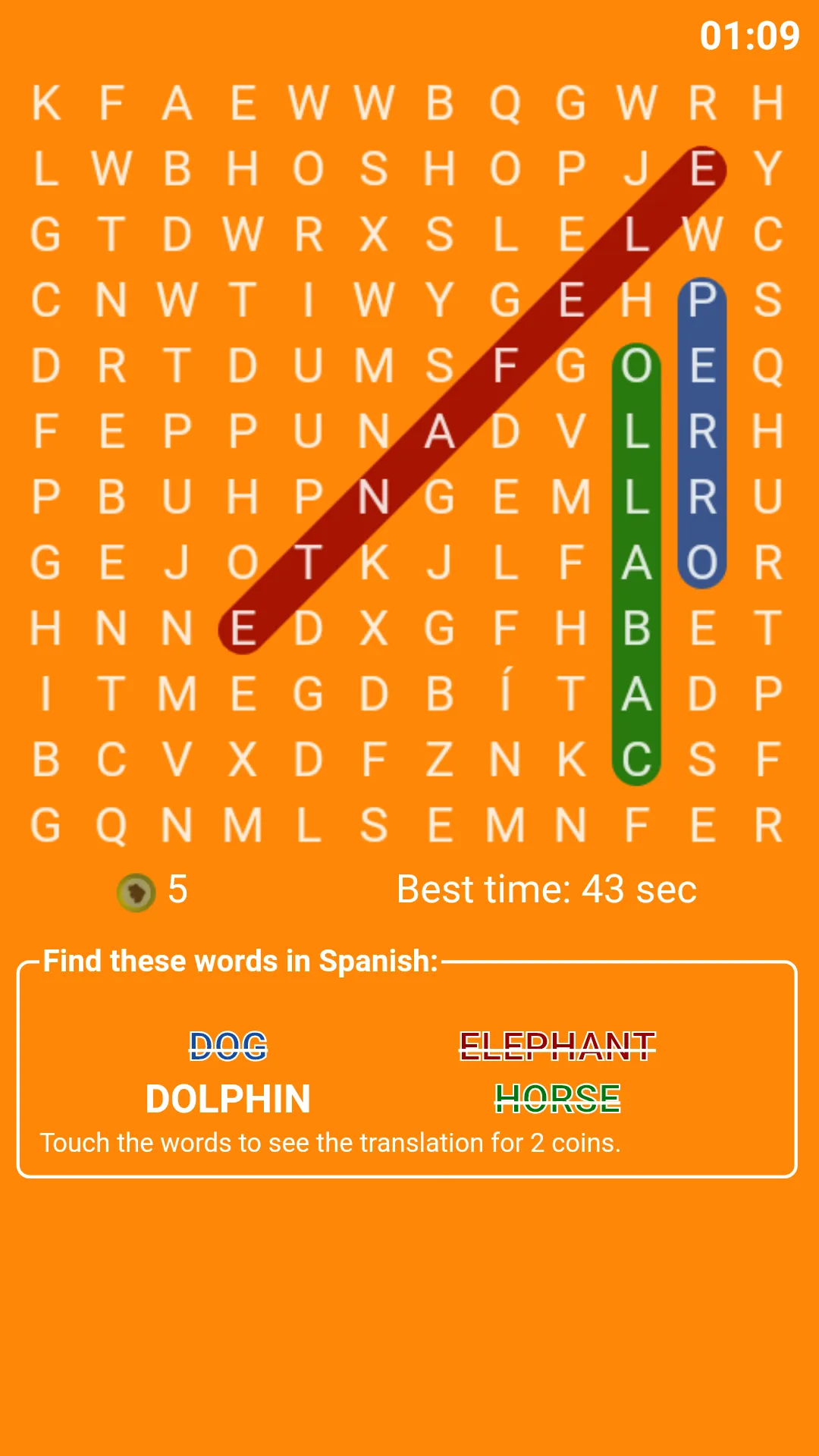 Word Search in Spanish | Indus Appstore | Screenshot