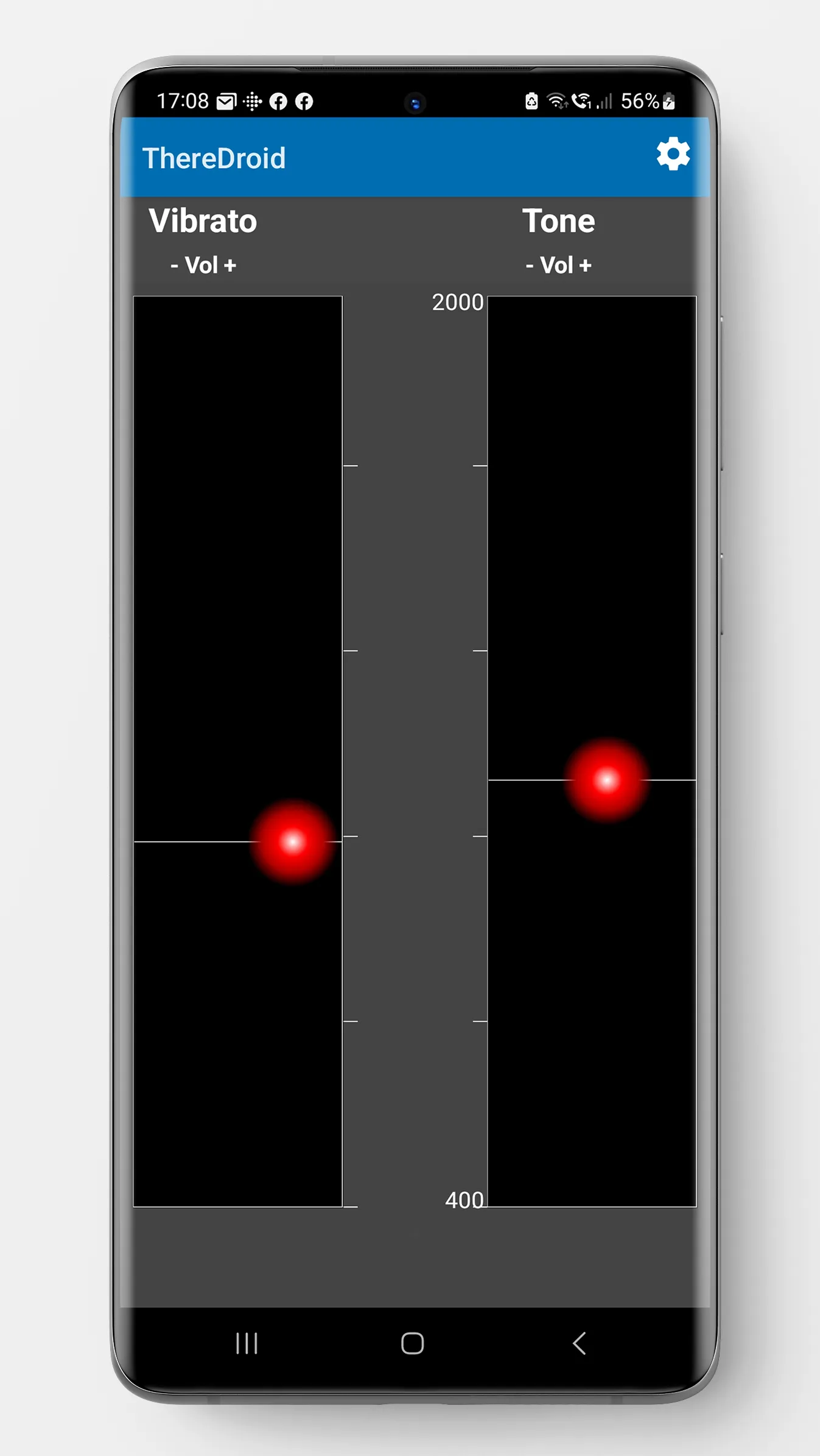 ThereDroid Theremin Synth | Indus Appstore | Screenshot