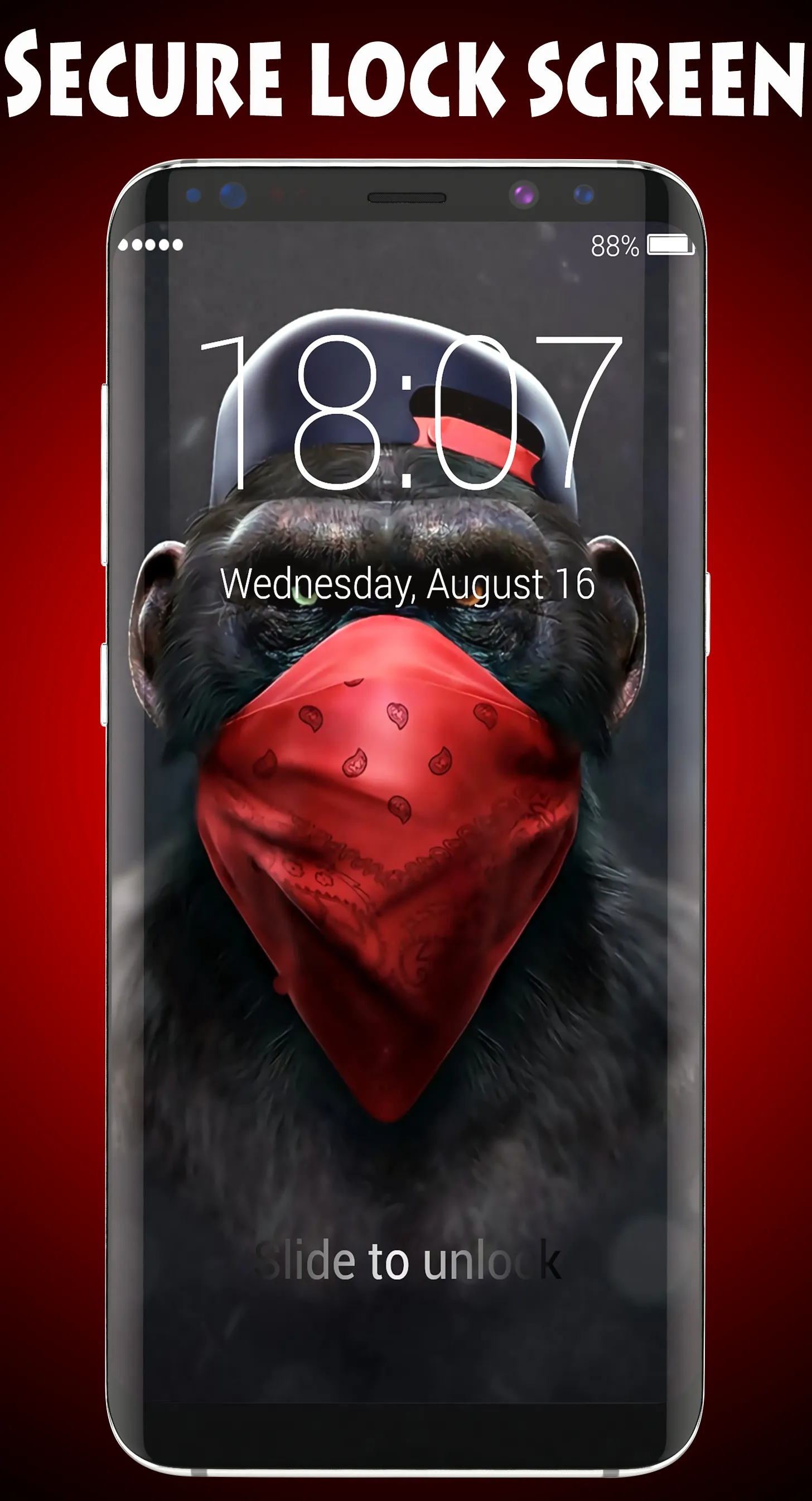 Monkey Lock Screen & Wallpaper | Indus Appstore | Screenshot