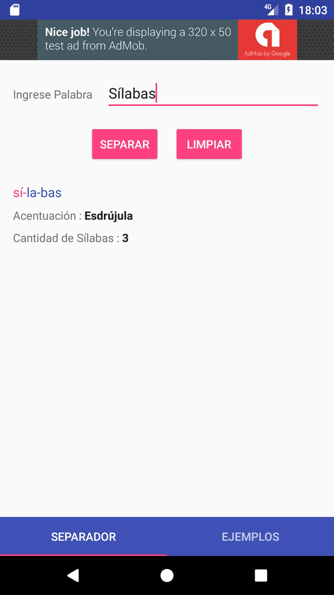 Separar en Sílabas | Indus Appstore | Screenshot