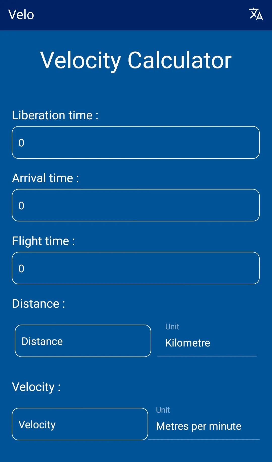 Pigeon Velocity Calculator | Indus Appstore | Screenshot