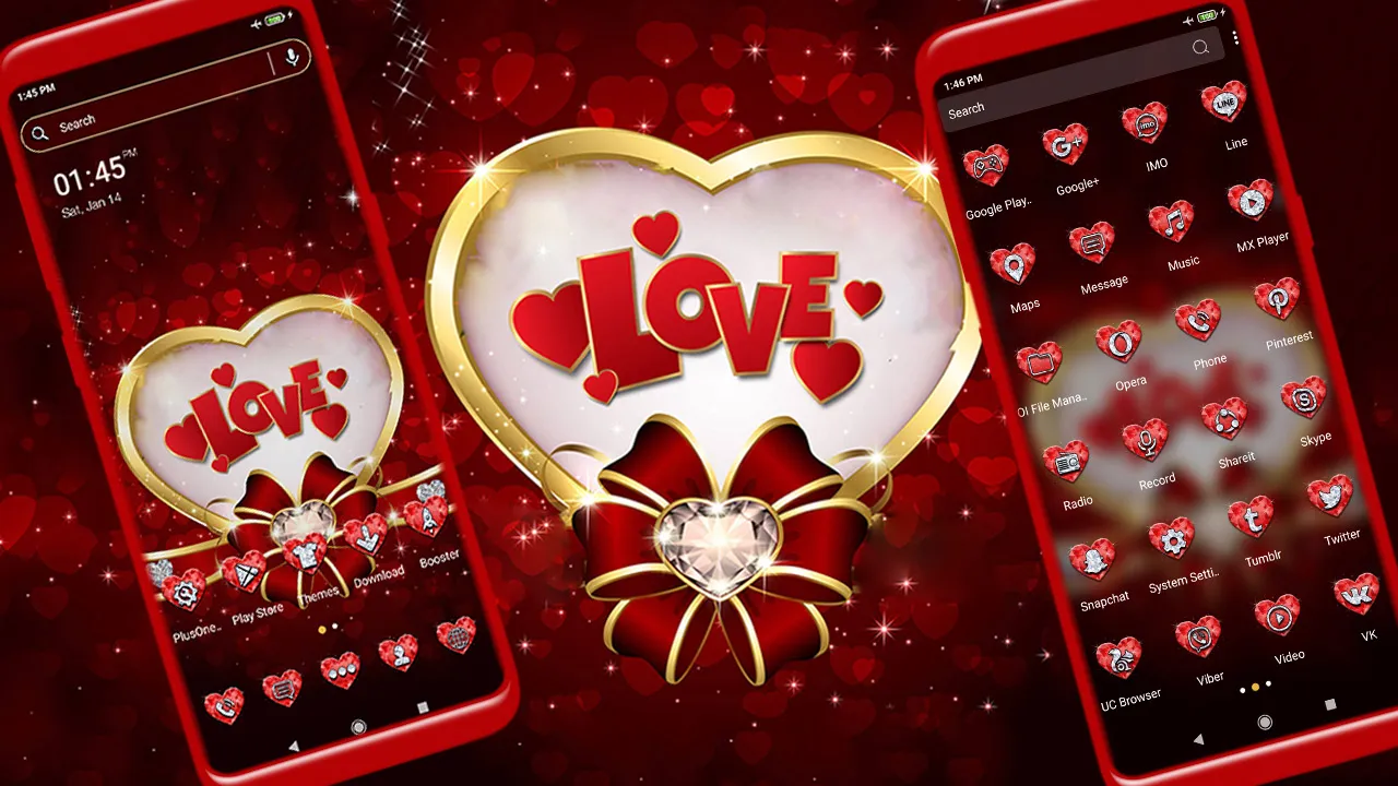 Love Heart Theme Launcher | Indus Appstore | Screenshot