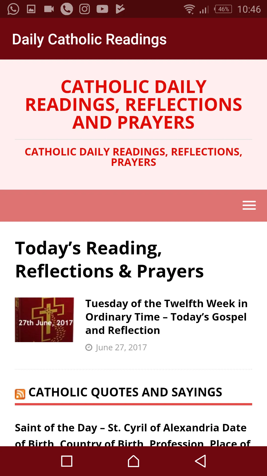 Daily Catholic Readings, Refle | Indus Appstore | Screenshot