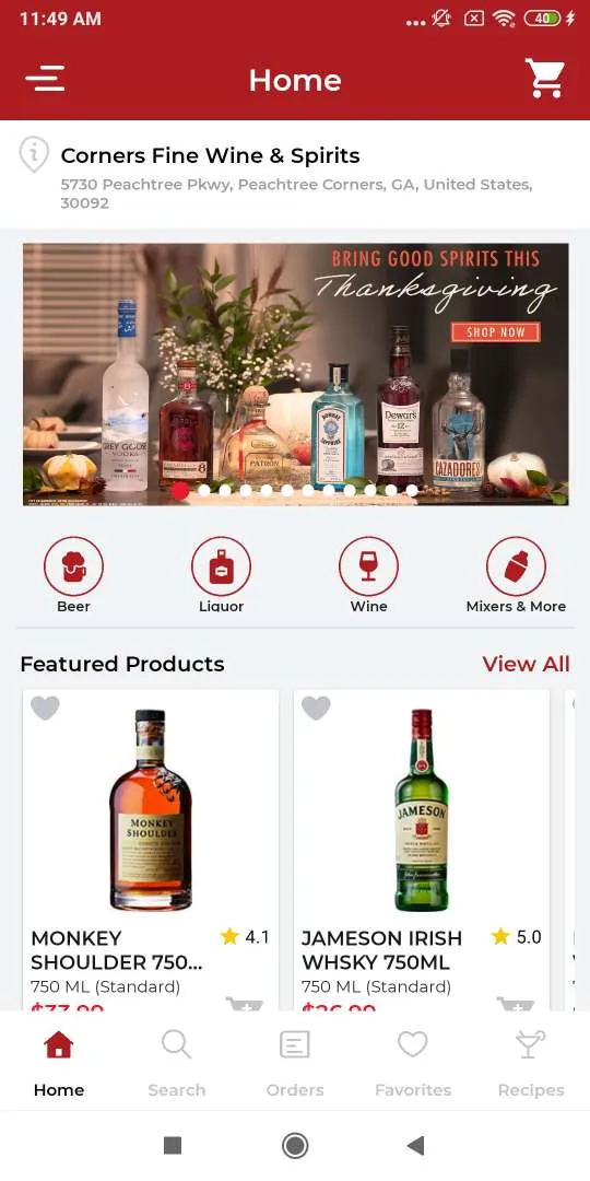 Corners Fine Wine & Spirits | Indus Appstore | Screenshot