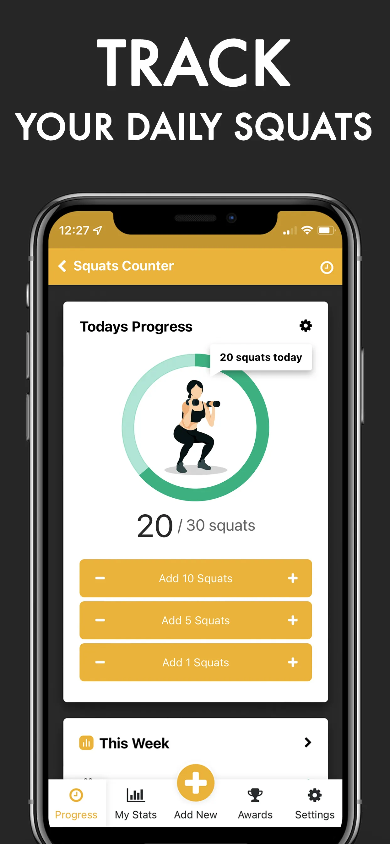 Squat Counter - Squats Tracker | Indus Appstore | Screenshot