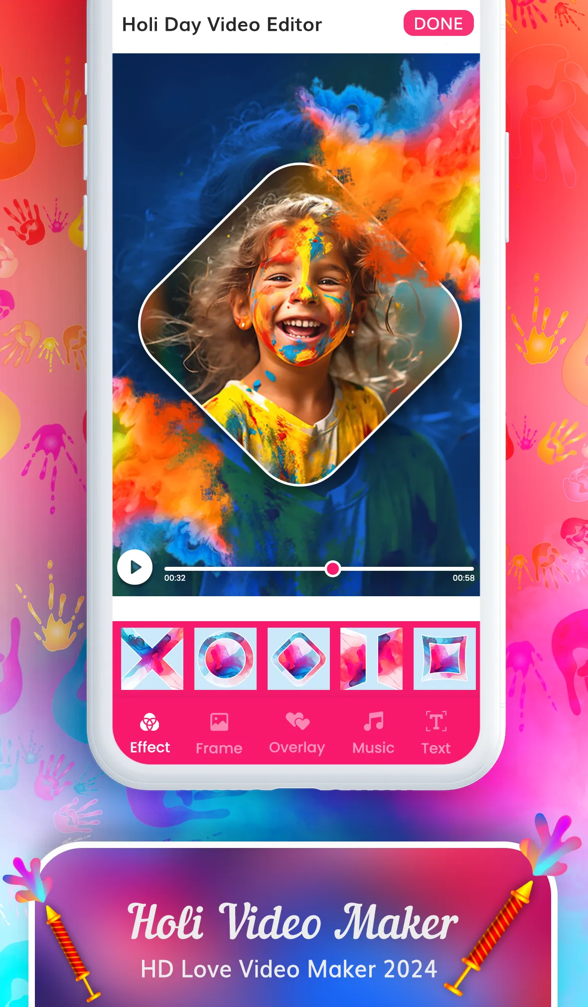 Happy Holi Video Maker Music | Indus Appstore | Screenshot