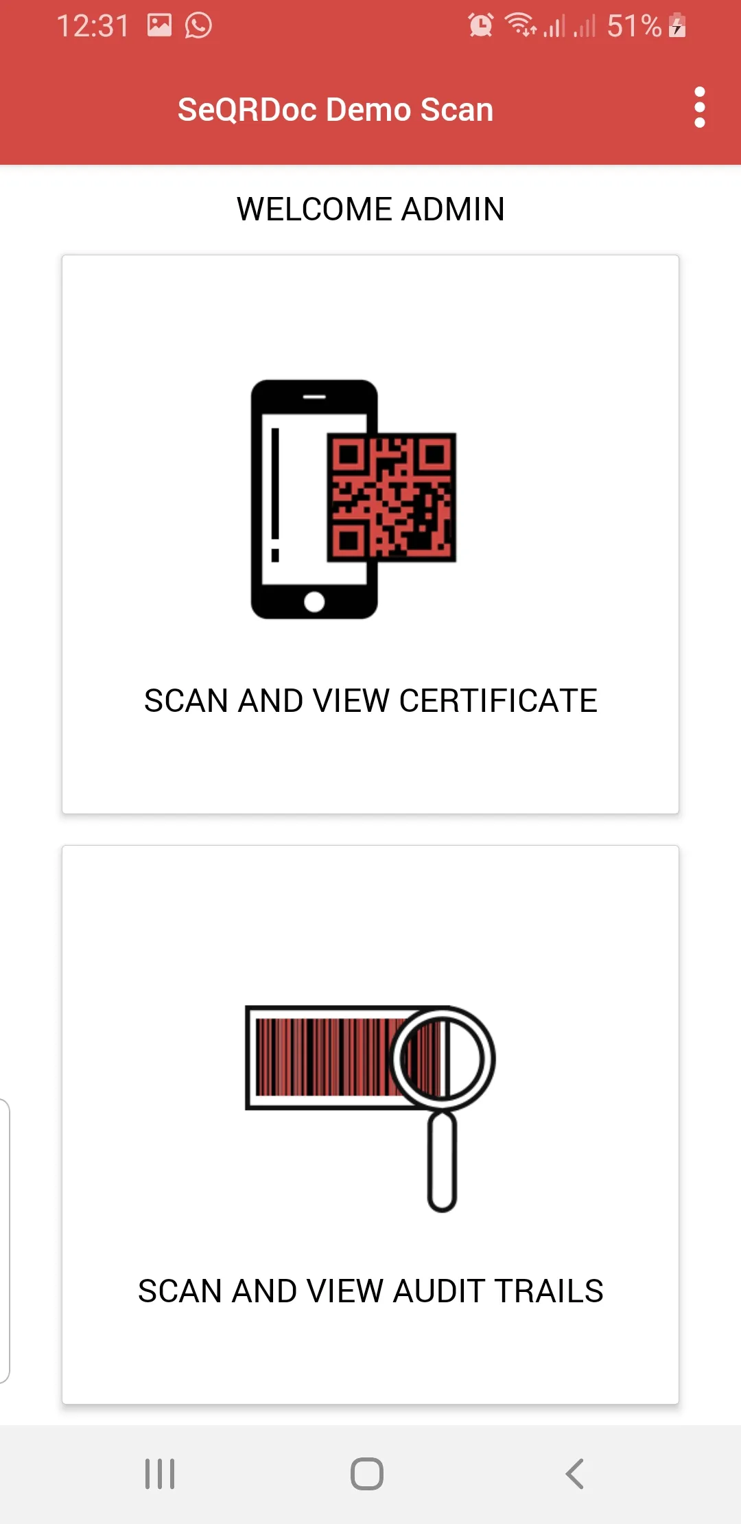 SeQRDoc Demo Scan | Indus Appstore | Screenshot