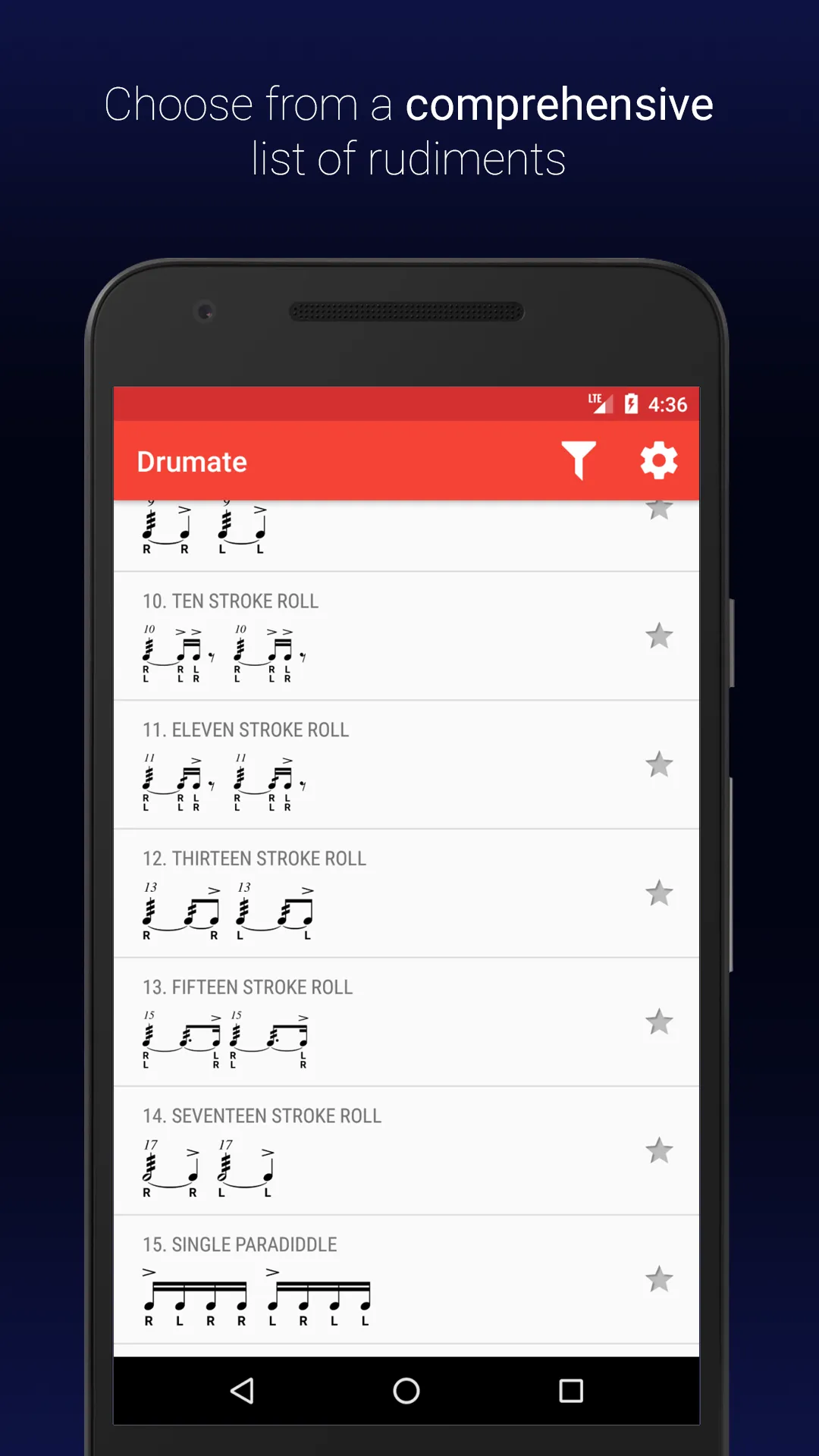 Drumate Basic - Drum Rudiments | Indus Appstore | Screenshot