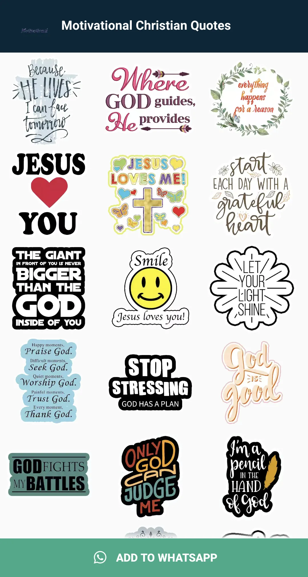 Christian Motivation Stickers | Indus Appstore | Screenshot