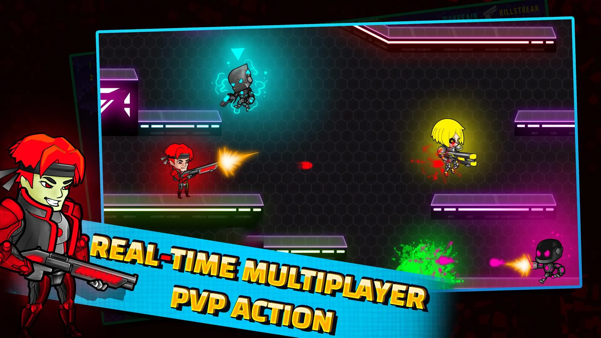 Neon Blasters Multiplayer Game | Indus Appstore | Screenshot