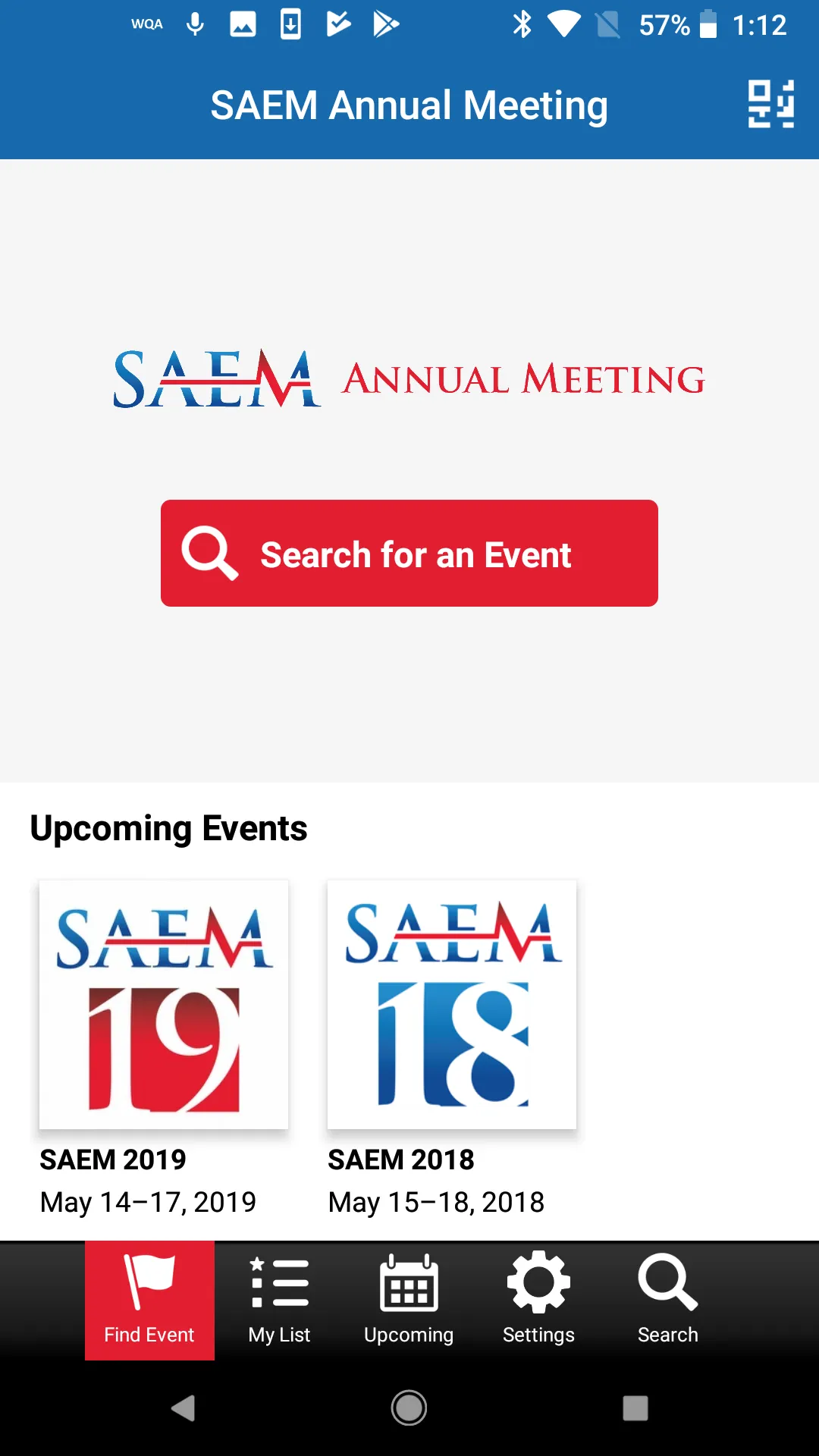 SAEM Annual Meeting | Indus Appstore | Screenshot