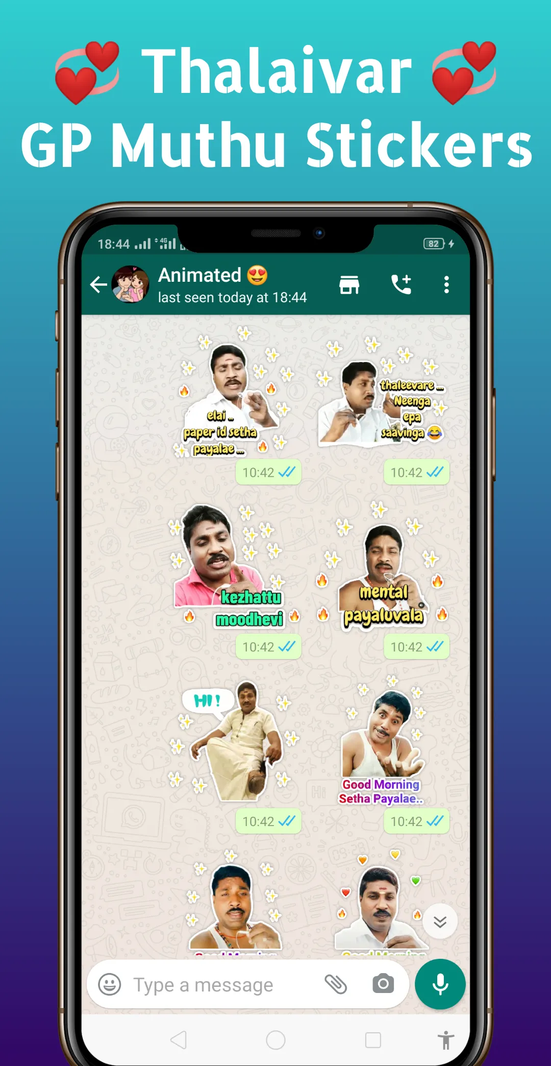 Thalaivar GP Muthu Stickers | Indus Appstore | Screenshot