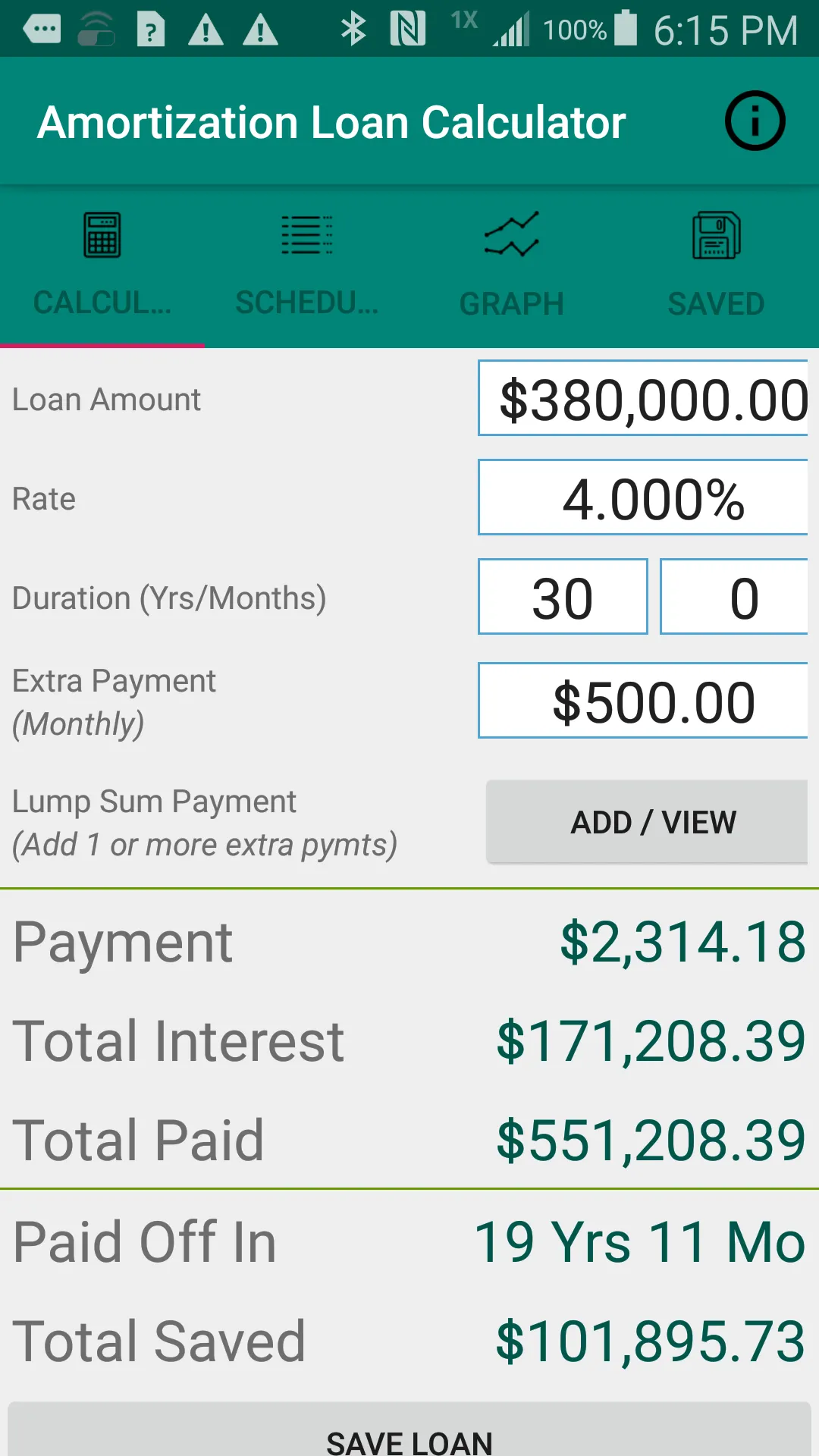 Amortization Loan Calculator | Indus Appstore | Screenshot