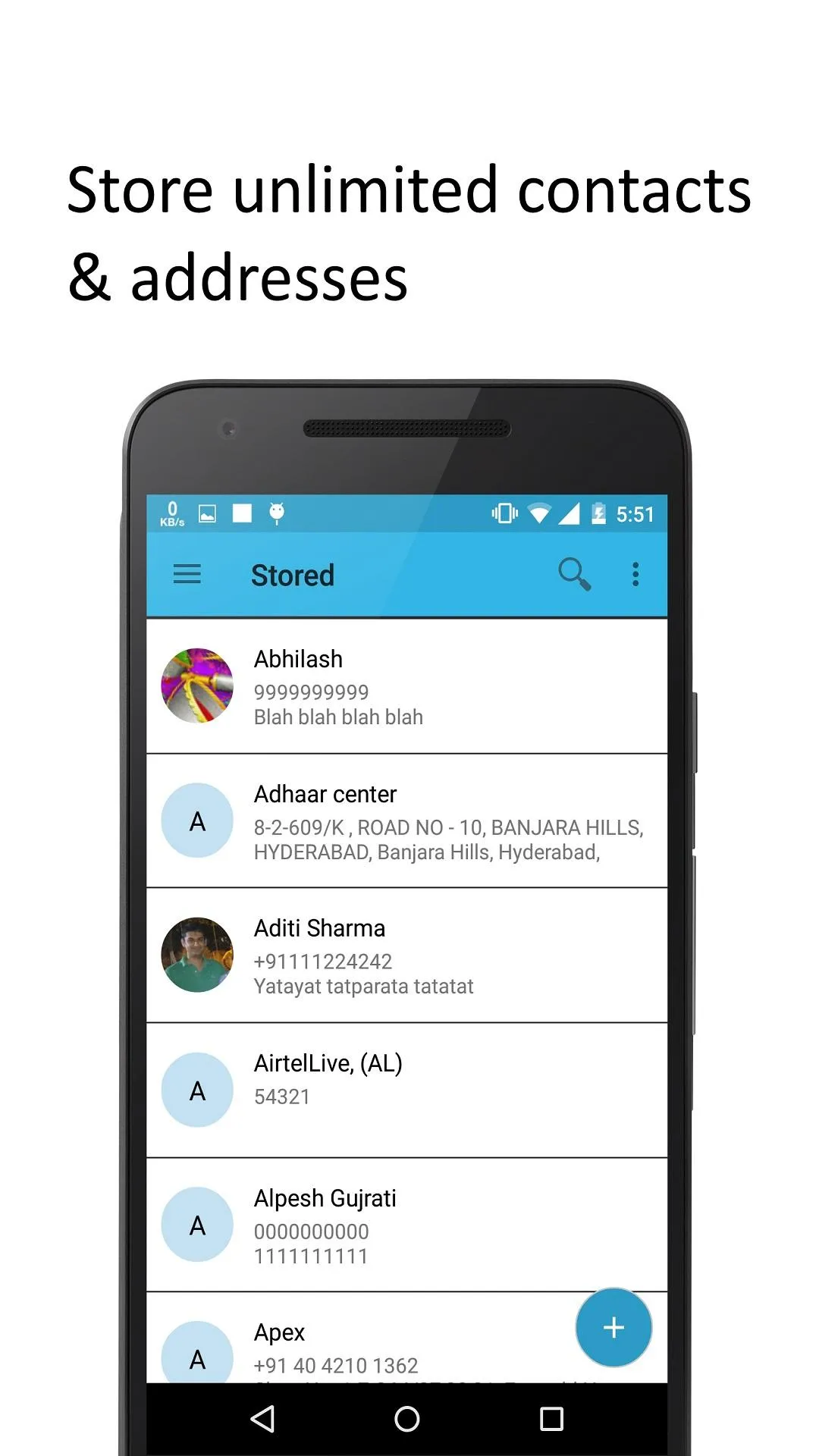 Address Book | Indus Appstore | Screenshot