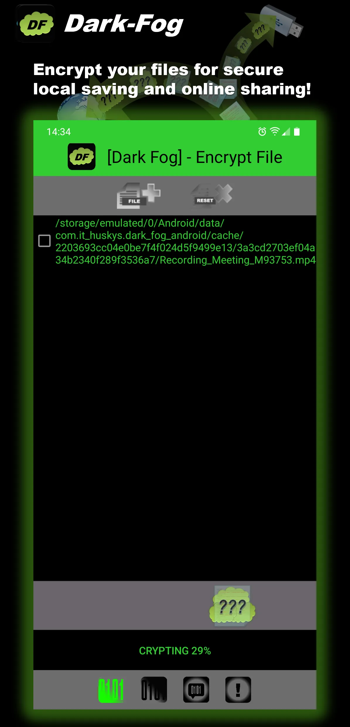 DarkFog | Easy File Encryption | Indus Appstore | Screenshot