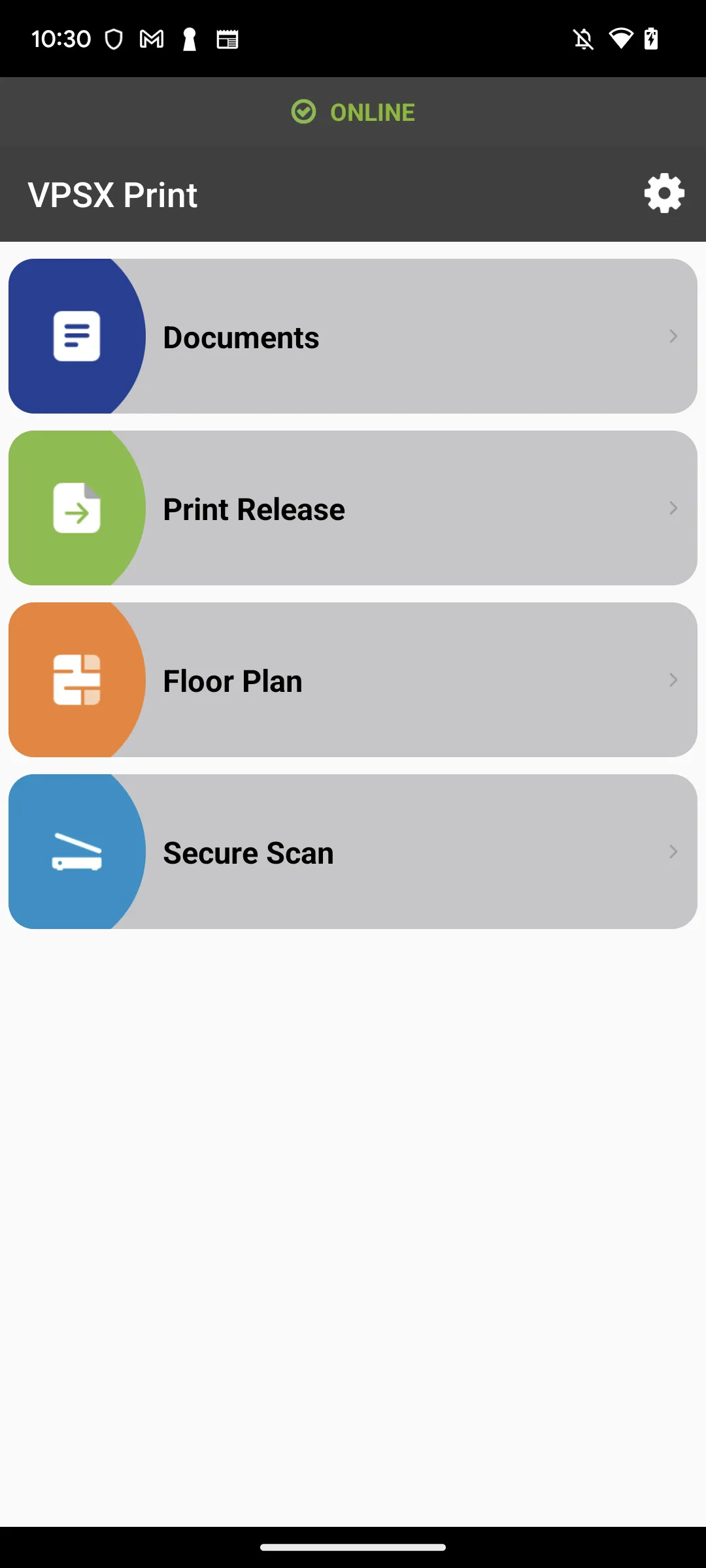 VPSX Print for BlackBerry | Indus Appstore | Screenshot