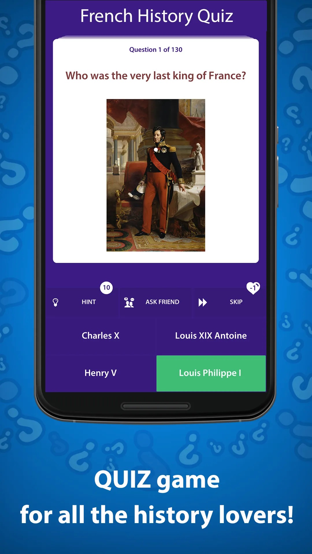 French History Quiz | Indus Appstore | Screenshot