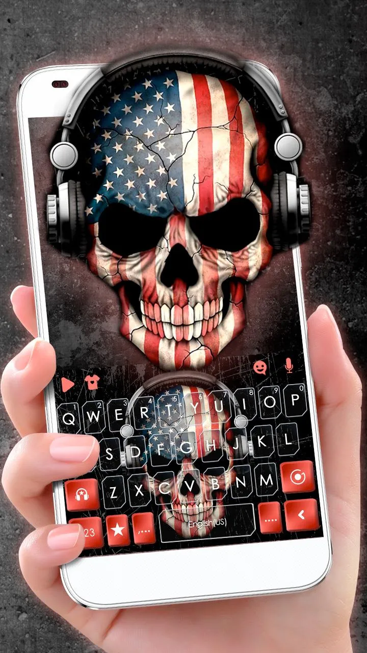 America Dj Skull Keyboard Them | Indus Appstore | Screenshot