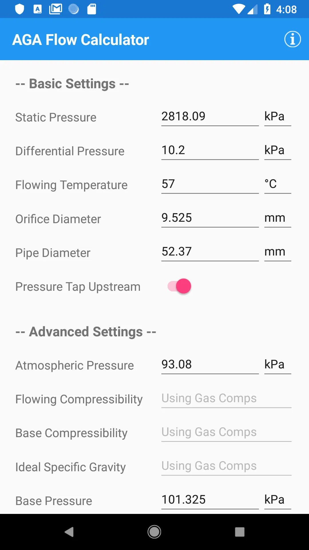 SCADACore AGA Gas Flow Calcula | Indus Appstore | Screenshot