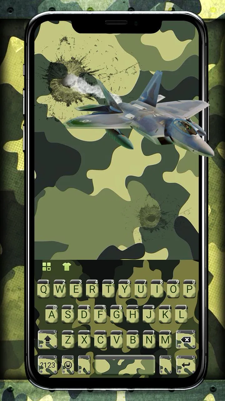 Military Green Camo Keyboard T | Indus Appstore | Screenshot