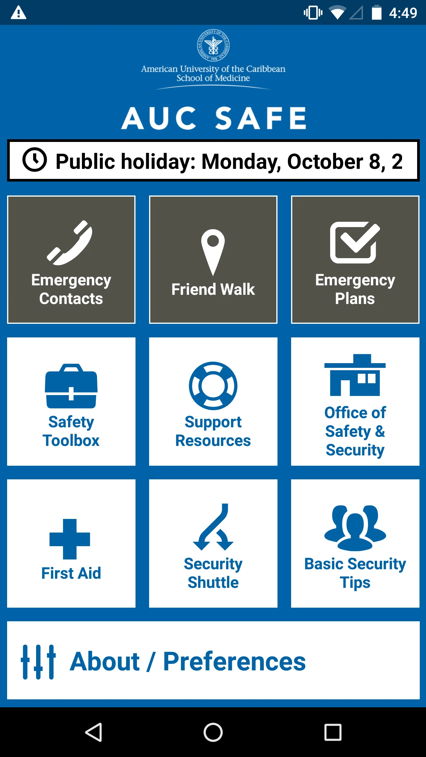 AUC Safe | Indus Appstore | Screenshot