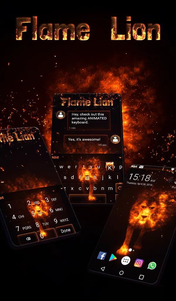 Flame Lion Wallpaper HD Theme | Indus Appstore | Screenshot