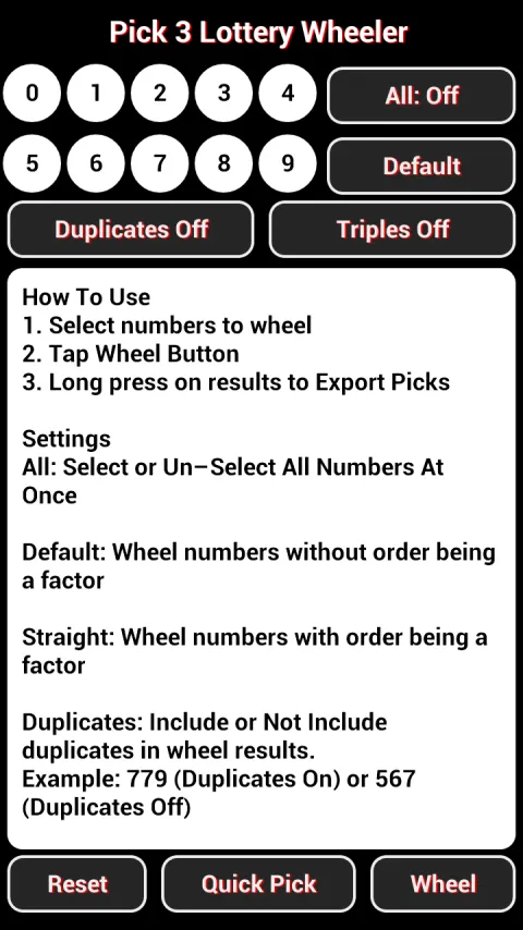 Pick 3 Lottery Wheeler | Indus Appstore | Screenshot