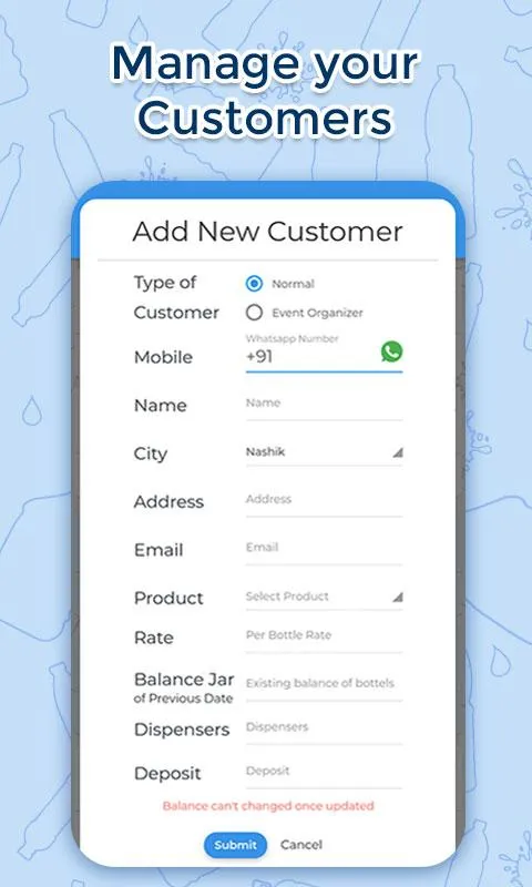 MonthlyCards Water Business | Indus Appstore | Screenshot